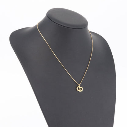 Christian Dior CD Pendant Metal, Gold, Metal, Necklace