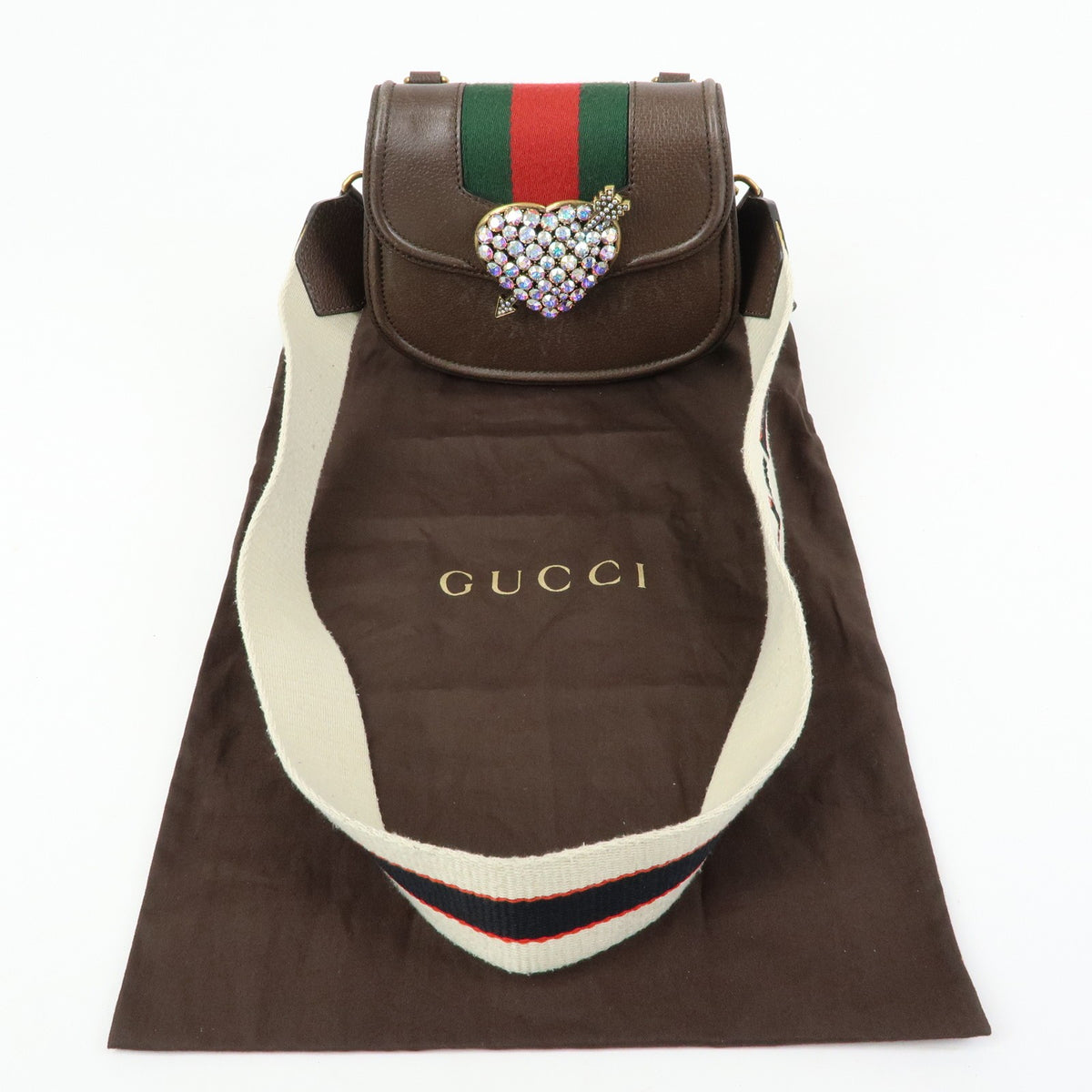 Gucci Totem Leather, Brown, Leather, Shoulder Bag