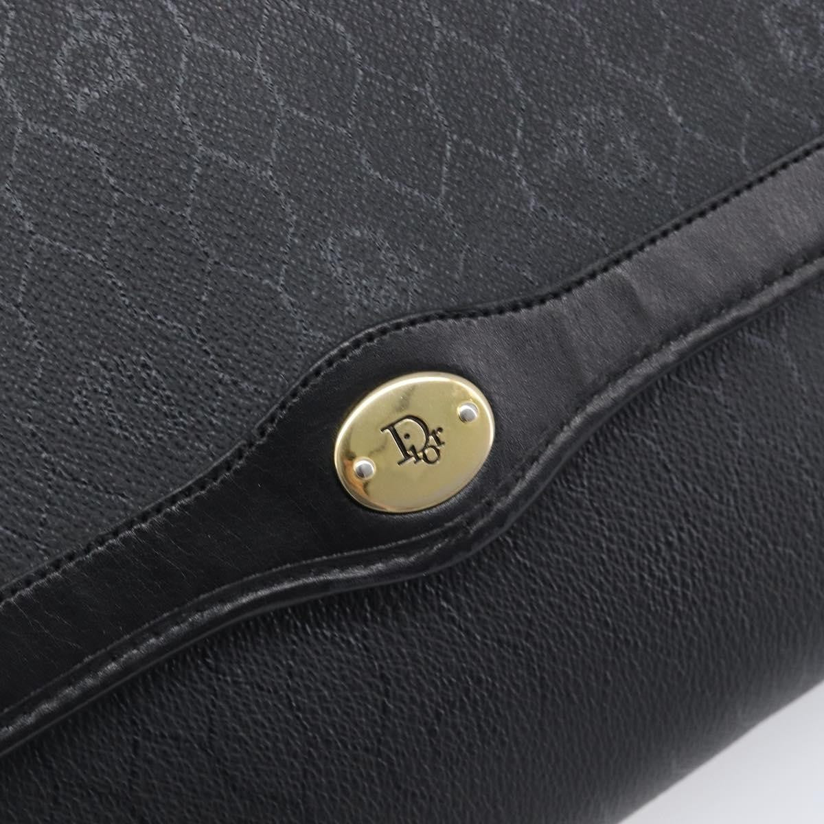 Christian Dior Vintage Honeycomb chain Canvas, Black, Canvas, Shoulder Bag