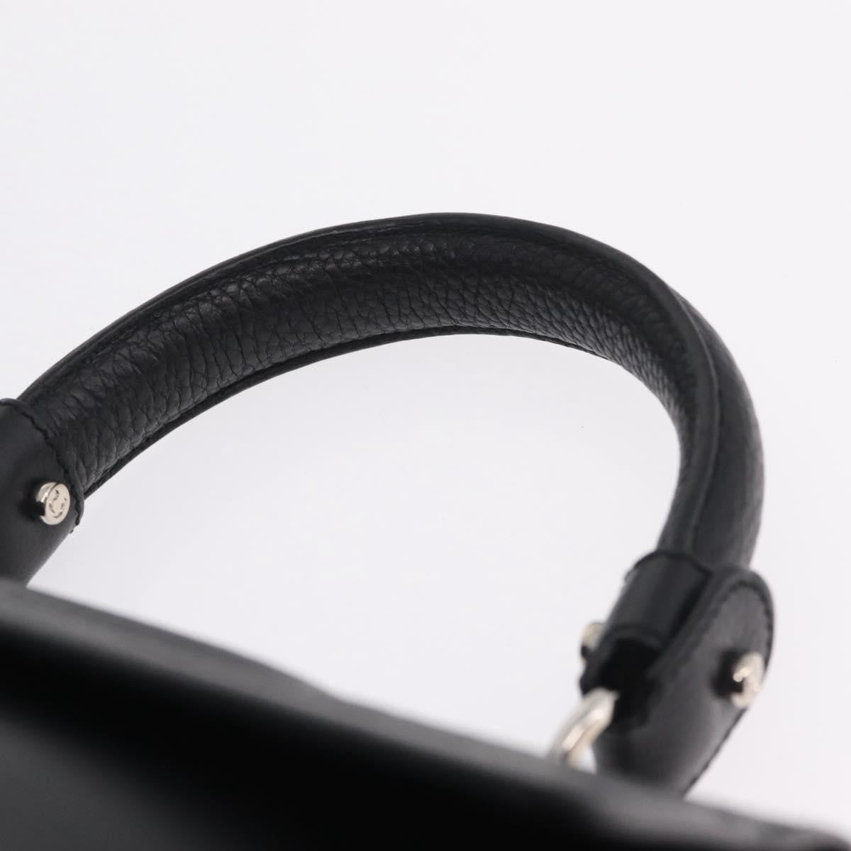 Salvatore Ferragamo Sofia Satchel Grainy Leather, Black, Leather, Handbag