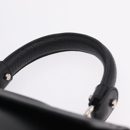 Salvatore Ferragamo Sofia Satchel Grainy Leather, Black, Leather, Handbag