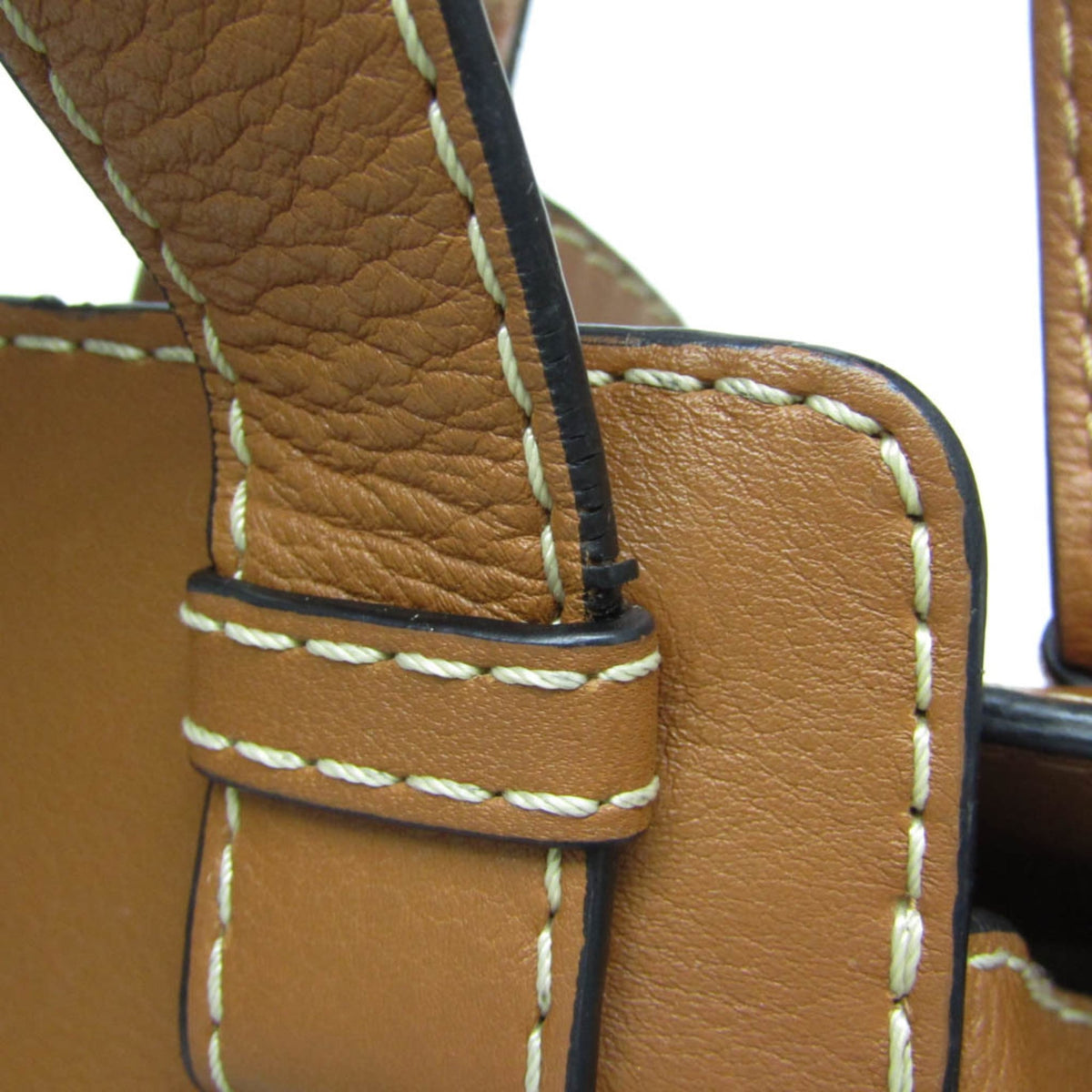 Loewe Hammock Leather and Canvas, Brown, Leather, Handbag
