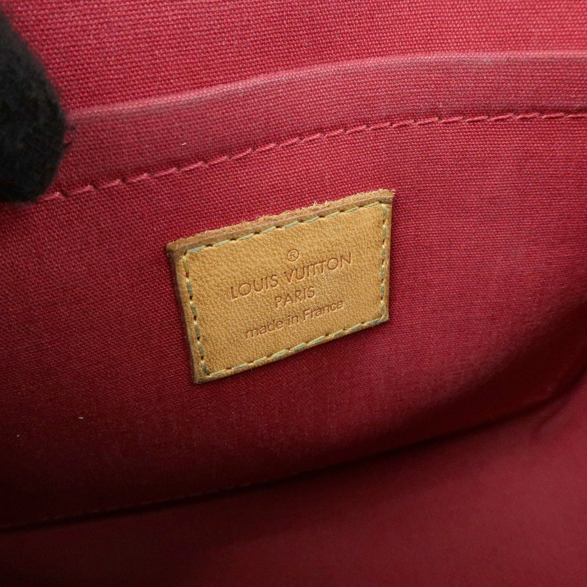 Louis Vuitton Bellflower Monogram Vernis, Red, Patent Leather, Handbag