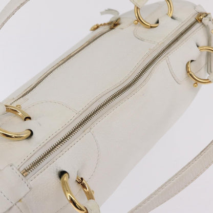 Celine Handbag Leather, White, Leather, Handbag