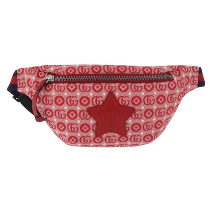Gucci Children's Belt Printed GG Coated Canvas, Red, Canvas, Handbag