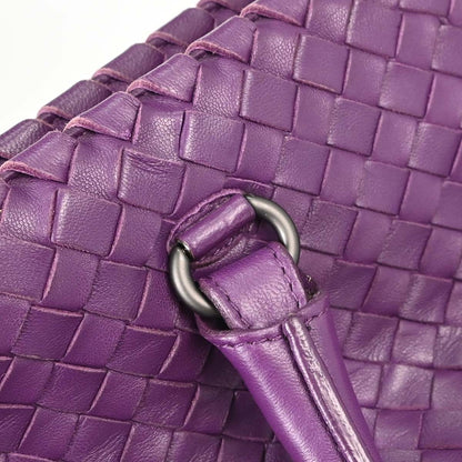 Bottega Veneta Brick Intrecciato Nappa, Purple, Leather, Tote Bag