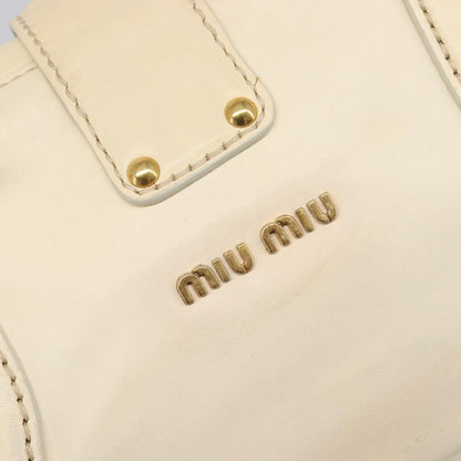 Miu Miu Beau Top Handle Leather, Beige, Leather, Handbag