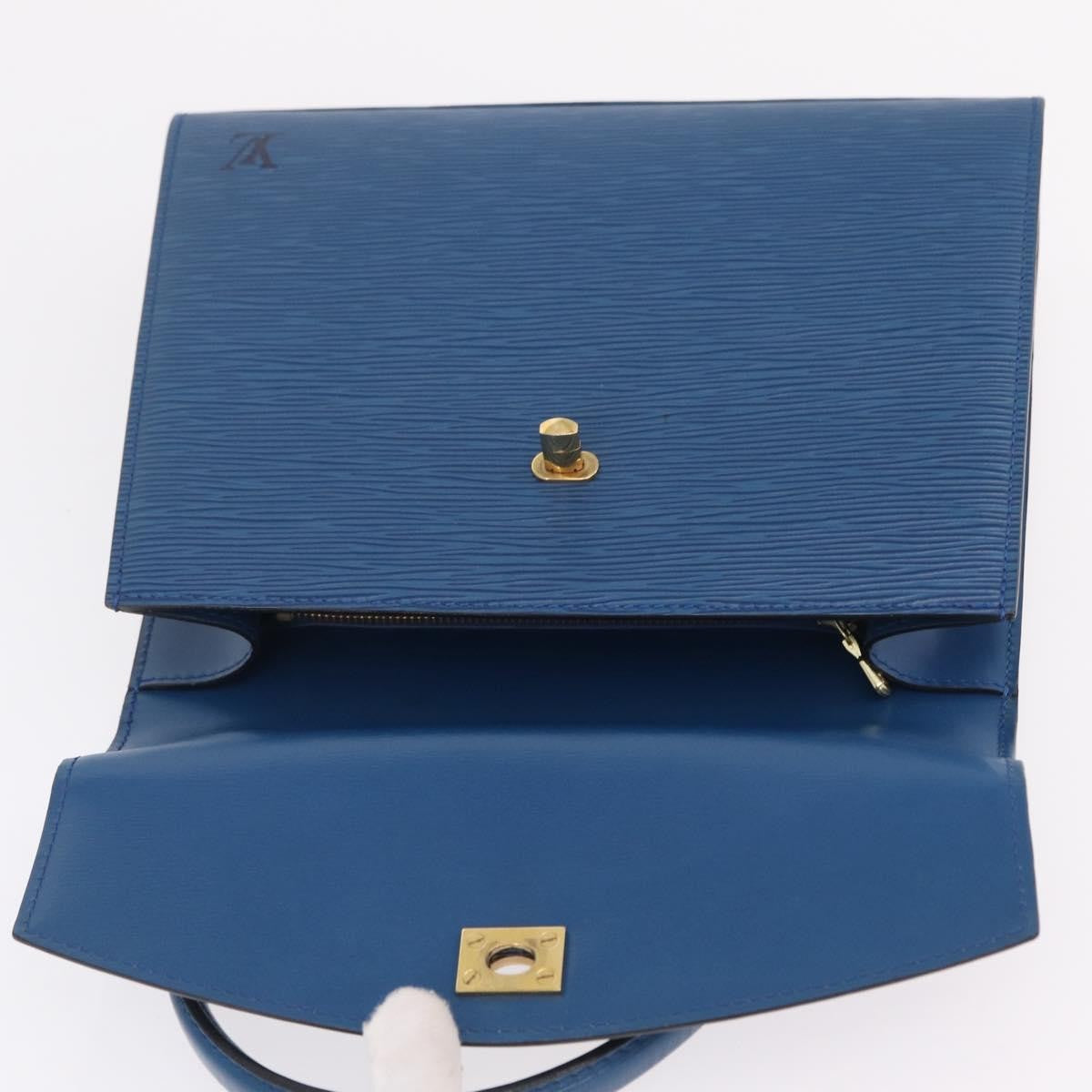 Louis Vuitton Malesherbes Epi Leather, Blue, Leather, Handbag