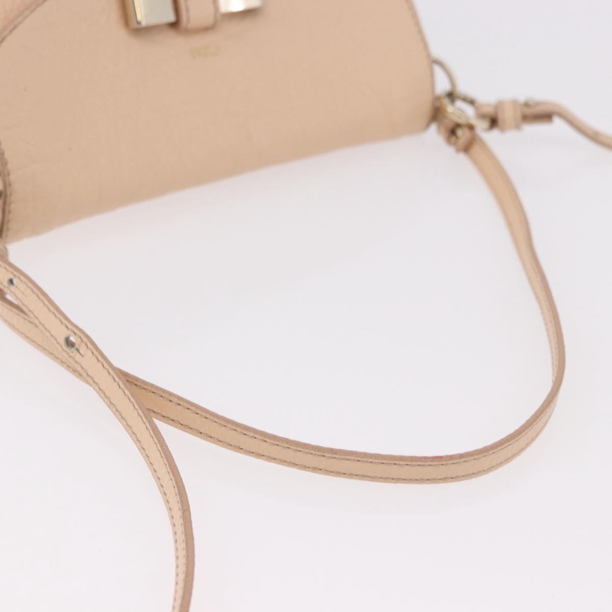 Chloe Lily Leather, Beige, Leather, Shoulder Bag