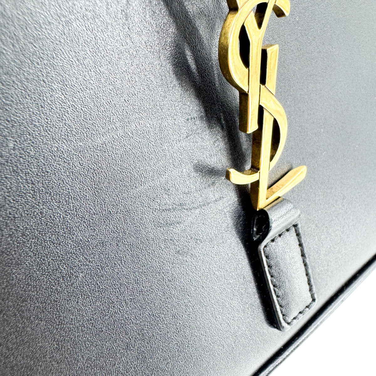 Saint Laurent Le 5 a 7 Hobo Leather, Black, Leather, Shoulder Bag