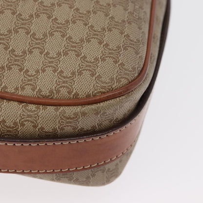 Celine Vintage Macadam Canvas and Leather, Beige, Canvas, Shoulder Bag