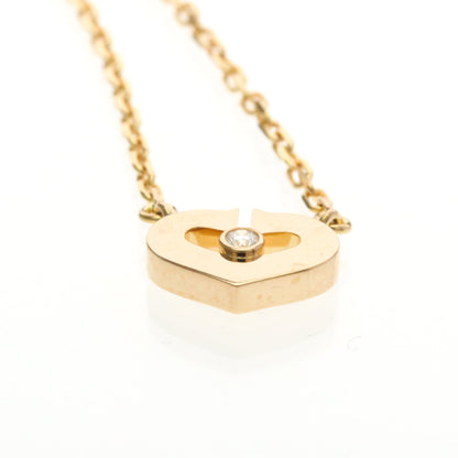 Cartier C Heart de Cartier Pendant 18K Rose Gold with Diamond, Gold, Pink Gold, Necklace