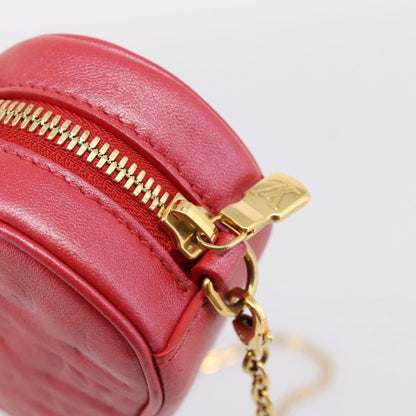 Louis Vuitton Coeur Heart on Chain Monogram Embossed Lambskin, Red, Leather, Clutch