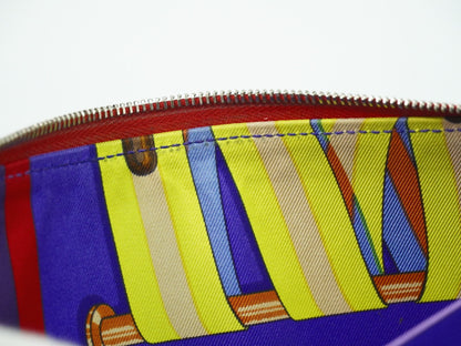 Hermes Azap Zip Around Silk'in Epsom, Pink, Leather, Wallet
