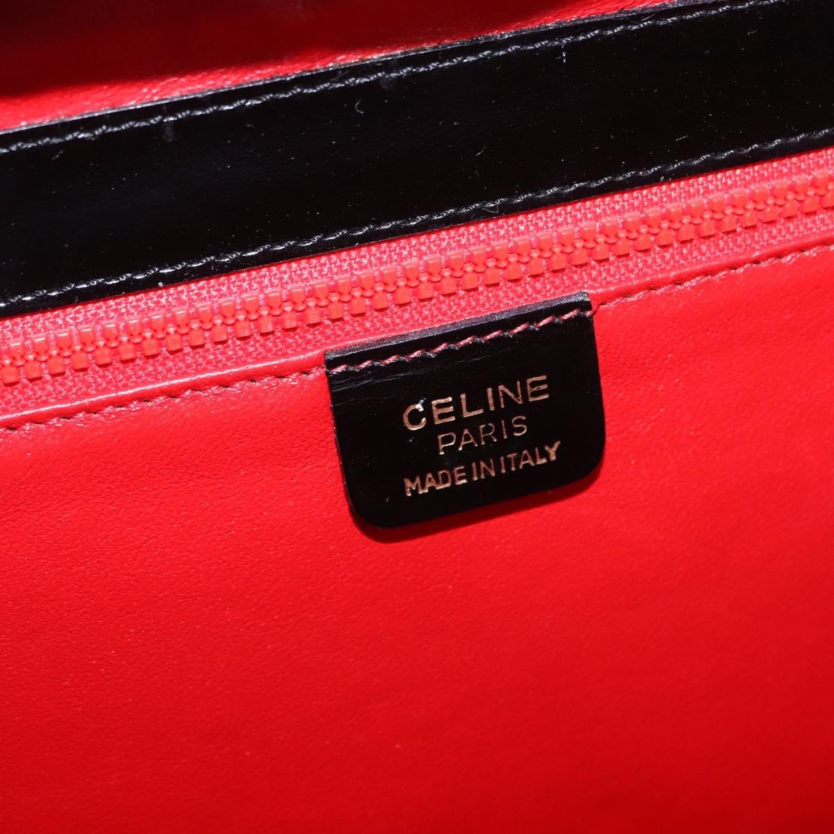 Celine Vintage Leather, Black, Leather, Shoulder Bag