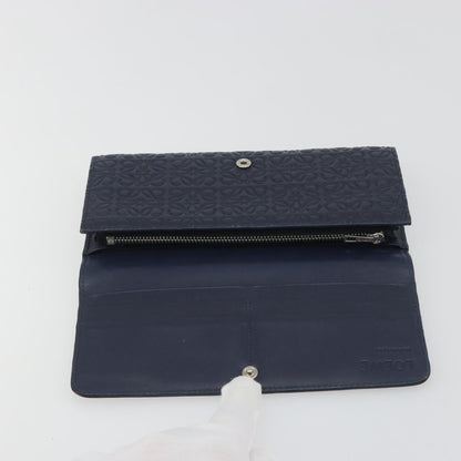 Loewe Anagram Leather, Navy, Leather, Wallet