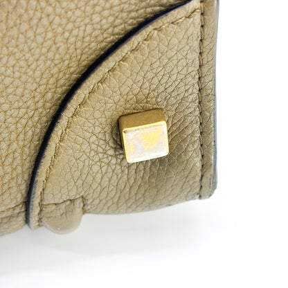Celine Luggage Smooth Leather, Khaki, Leather, Handbag