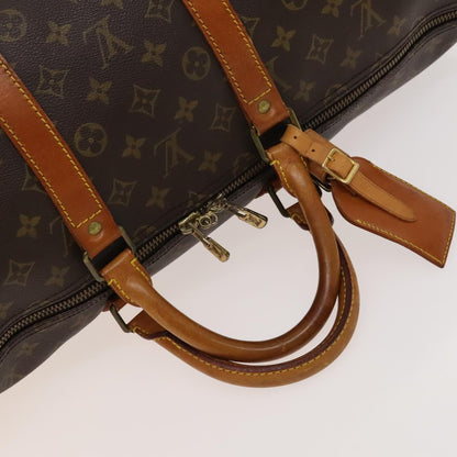 Louis Vuitton Keepall Bag Monogram Canvas, BROWN, CANVAS, Travel bag