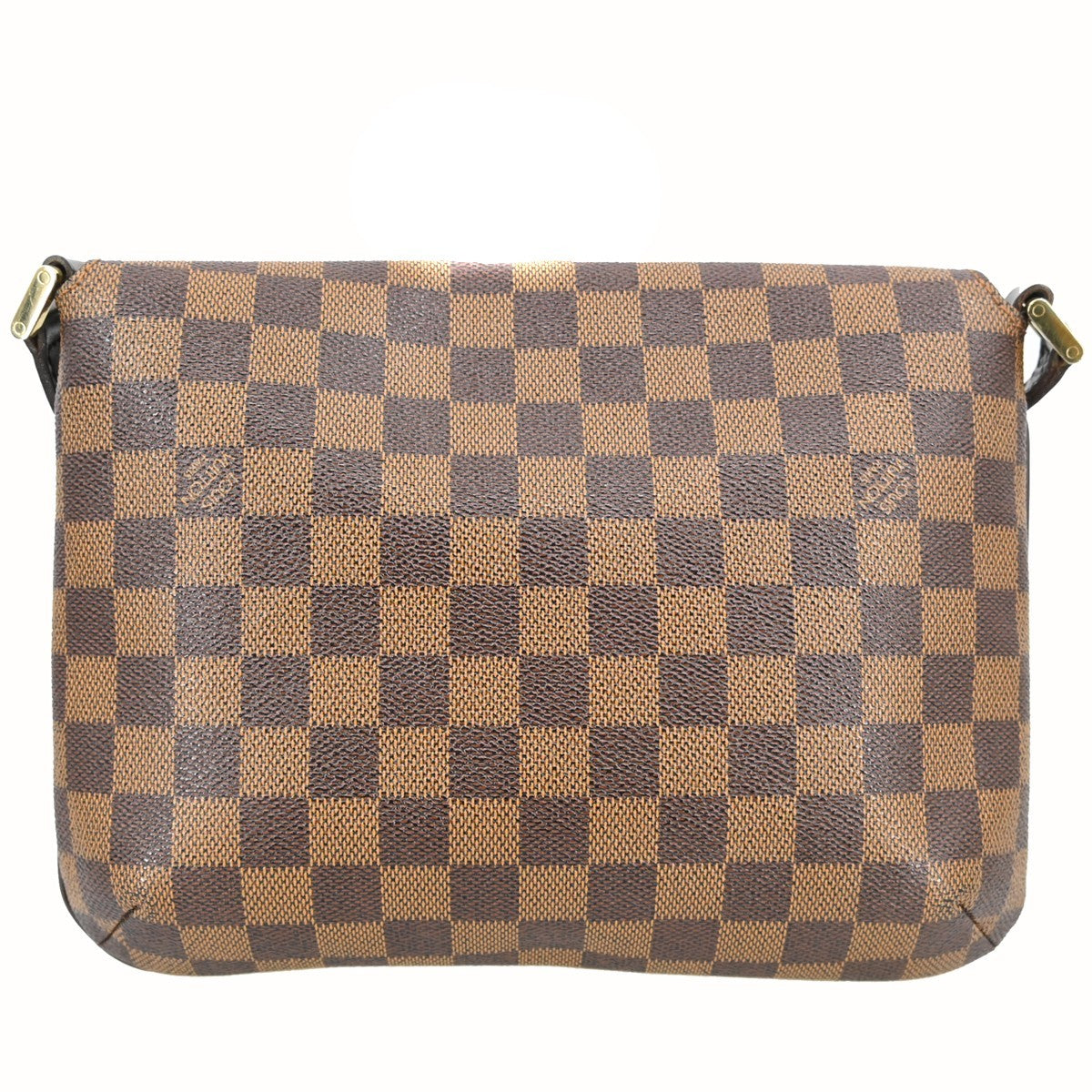 Louis Vuitton Musette Tango Damier Ebene, Brown, Canvas, Shoulder Bag