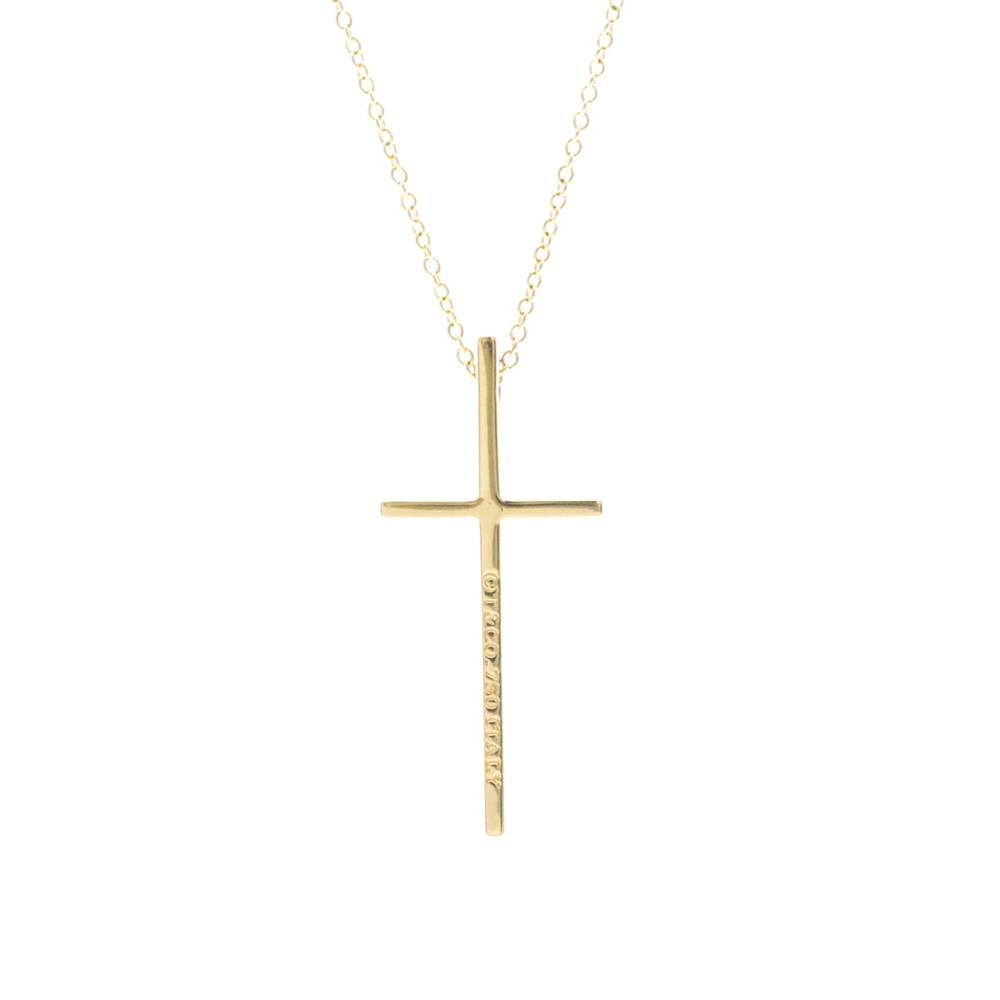Tiffany & Co. Cross Pendant 18K Yellow Gold, Gold, Yellow Gold, Necklace