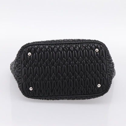 Miu Miu Shopper Tote Matelasse Leather, Black, Leather, Handbag
