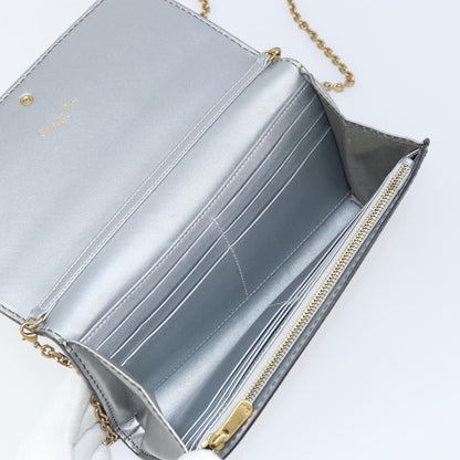 Christian Dior J'Adior Croisiere Chain Leather, Silver, Leather, Clutch