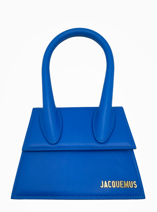 Jacquemus Le Chiquito Moyen Bag Leather, BLUE, LEATHER, Bag