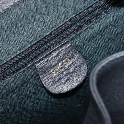 Gucci Vintage Bamboo Leather, Black, Leather, Backpack