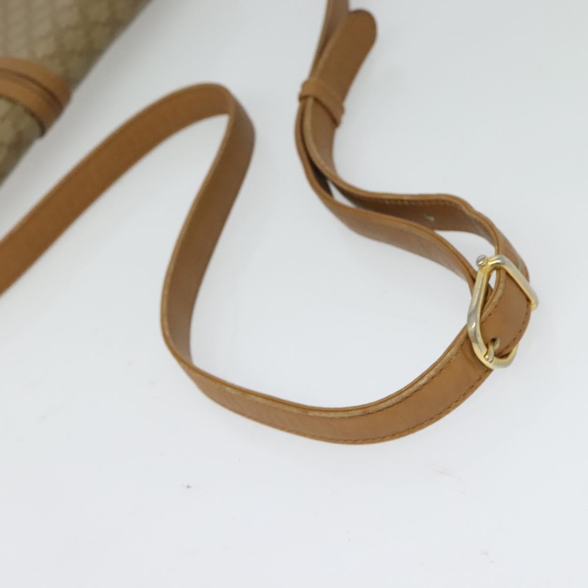 Celine Vintage Macadam Canvas and Leather, Beige, Canvas, Handbag