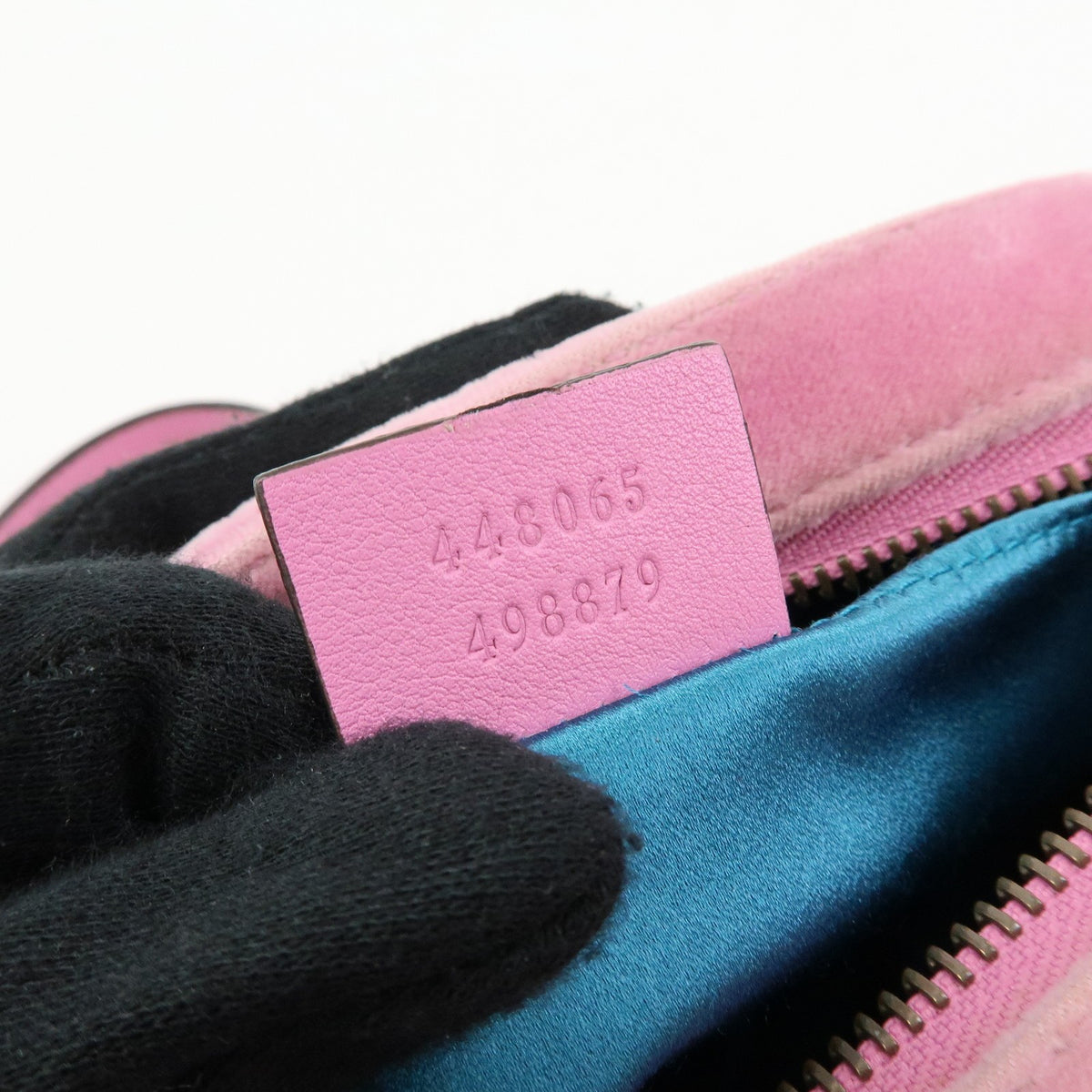 Gucci GG Marmont Crystal Embellished Matelasse Velvet, Pink, Velvet, Shoulder Bag