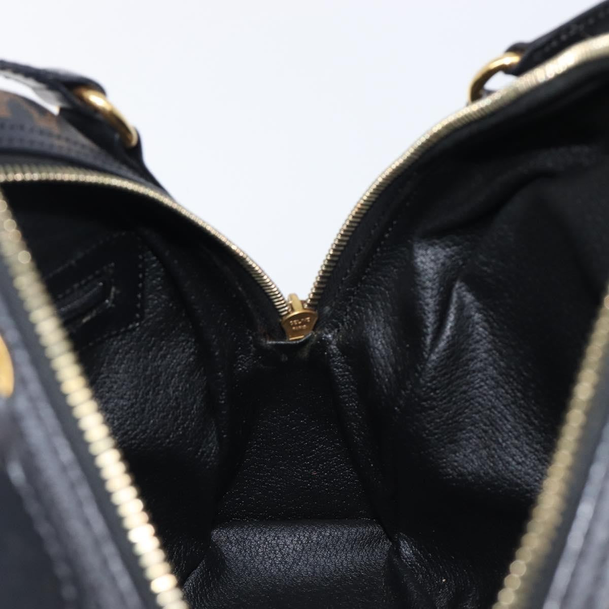 Celine Top Handle Leather, Black, PVC, Handbag