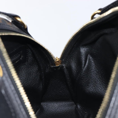 Celine Top Handle Leather, Black, PVC, Handbag