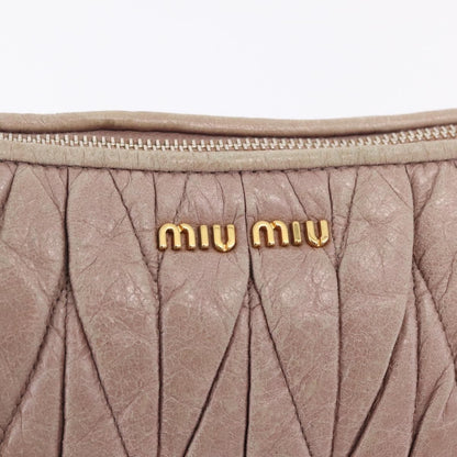 Miu Miu Shoulder Matelasse Leather, Pink, Leather, Shoulder Bag