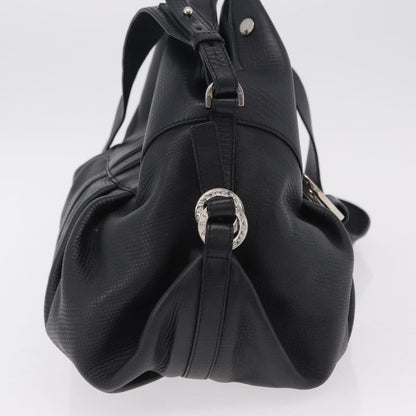 Bvlgari Chandra Hobo Leather, Black, Leather, Shoulder Bag