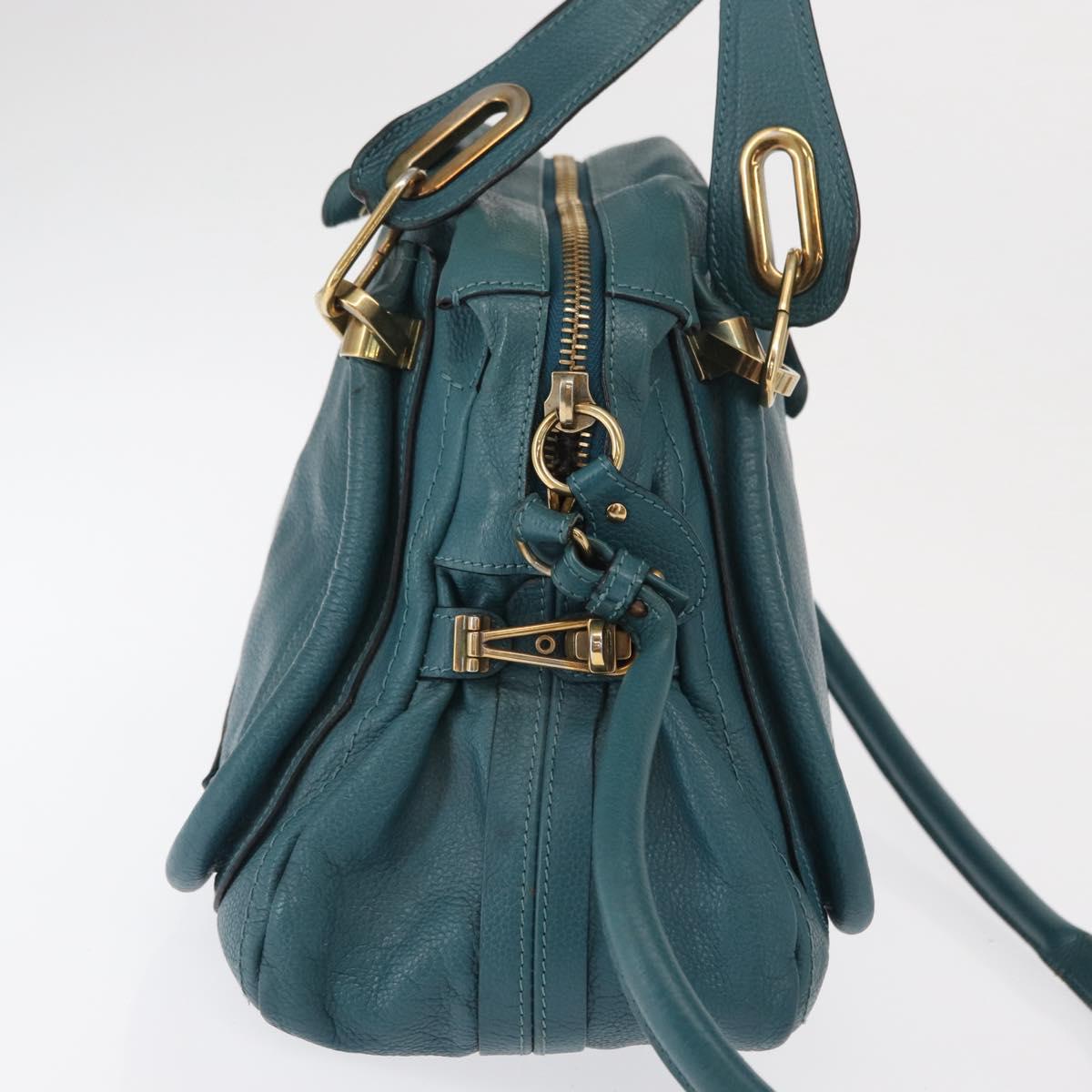 Chloe Paraty Top Handle Bag Leather, GREEN, LEATHER, Shoulder bag