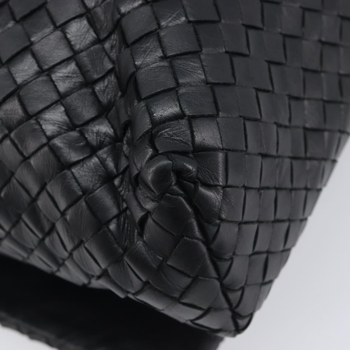 Bottega Veneta Square Flap Messenger Intrecciato Nappa, Black, Leather, Handbag