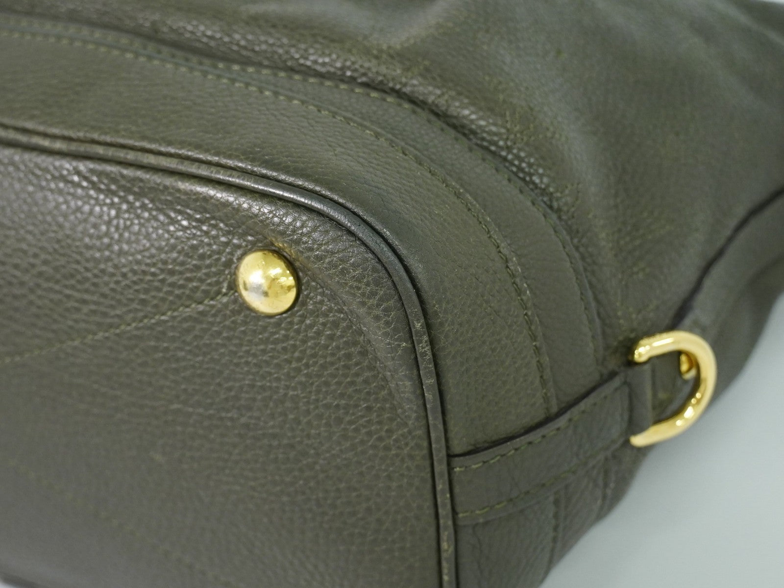 Louis Vuitton Stellar Mahina Leather, Khaki, Leather, Handbag