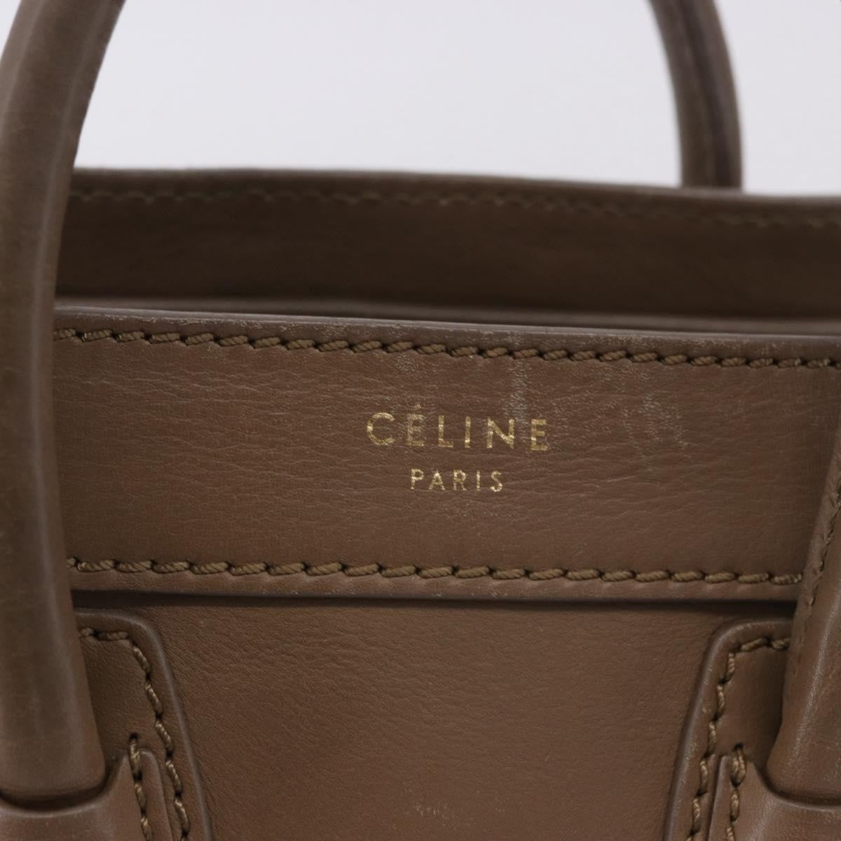 Celine Shopper Luggage Leather, Beige, Leather, Handbag