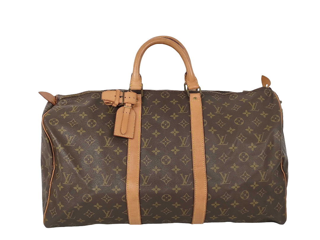 Louis Vuitton Keepall Monogram Canvas, Brown, Canvas, Travel Bag