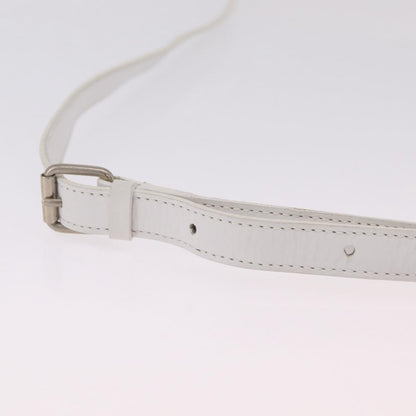 Celine Vintage Circle Logo Leather, White, Leather, Crossbody Bag