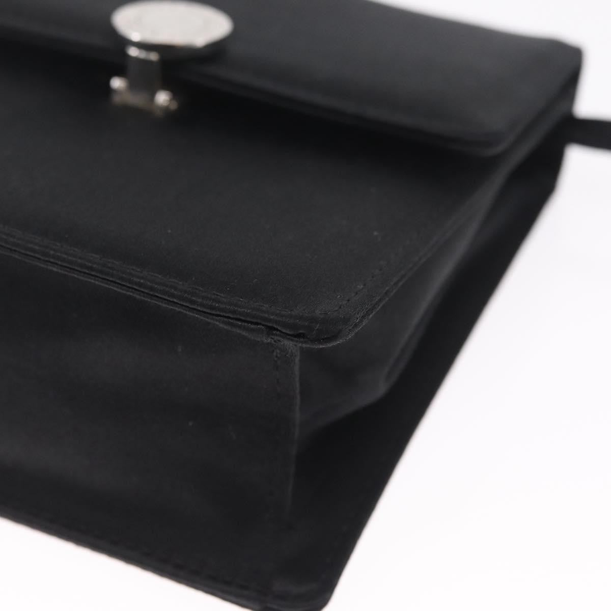Bvlgari Shoulder Satin, Black, Satin, Shoulder Bag