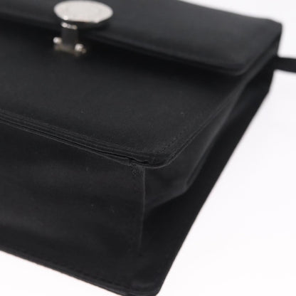 Bvlgari Shoulder Satin, Black, Satin, Shoulder Bag