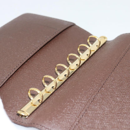 Louis Vuitton Ring Agenda Cover Damier, Brown, Canvas, Briefcase
