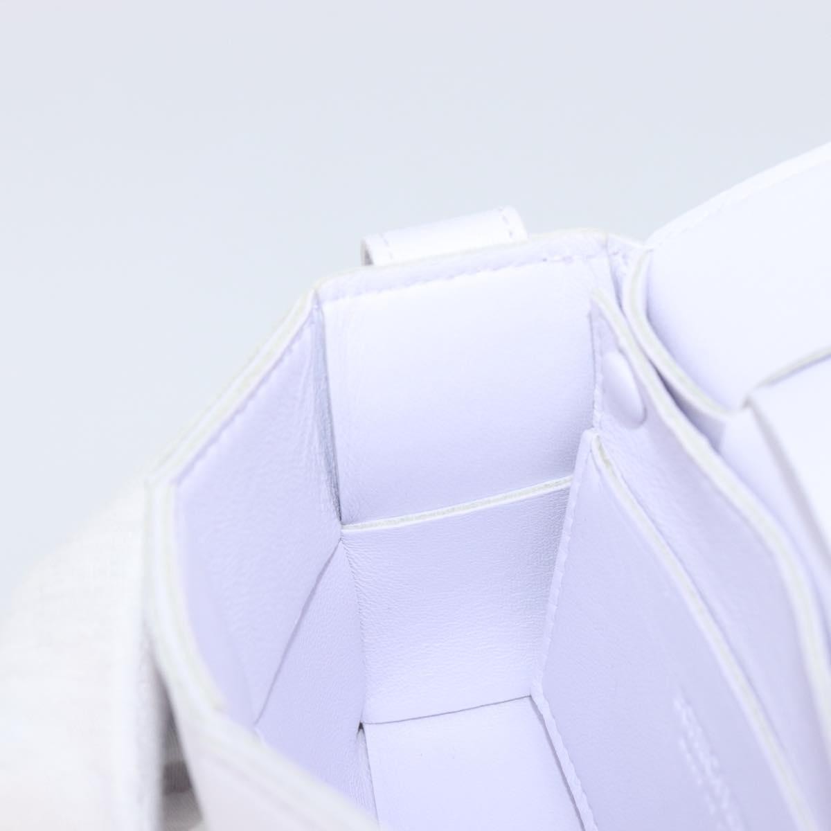 Bottega Veneta Cassette Maxi Intrecciato Leather, White, Leather, Clutch