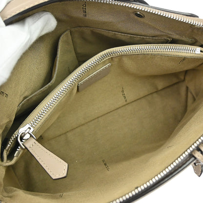 Fendi By The Way Satchel Leather, Beige, Leather, Handbag