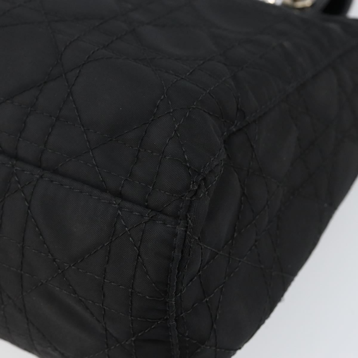 Christian Dior Vintage Lady Dior Bag Cannage Quilt Nylon, BLACK, NYLON, Handbag