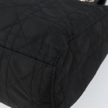 Christian Dior Vintage Lady Dior Bag Cannage Quilt Nylon, BLACK, NYLON, Handbag