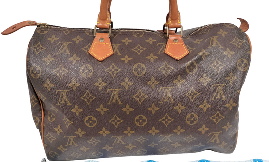 Louis Vuitton Speedy Handbag Monogram Canvas, Brown, Canvas, Handbag