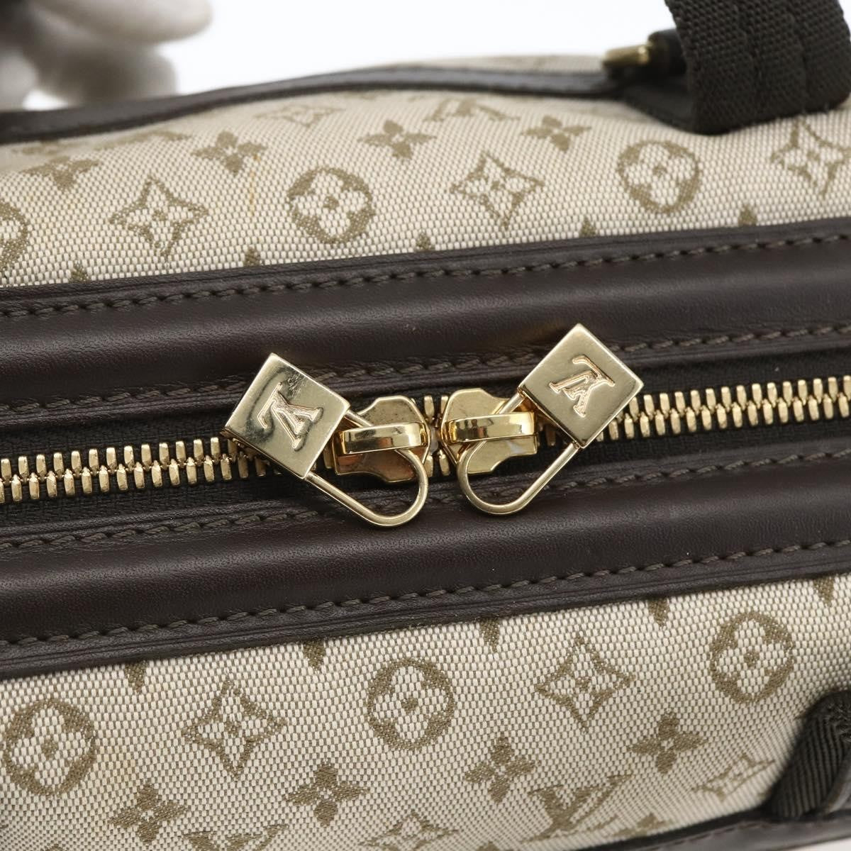 Louis Vuitton Josephine Mini Lin, Khaki, Canvas, Handbag