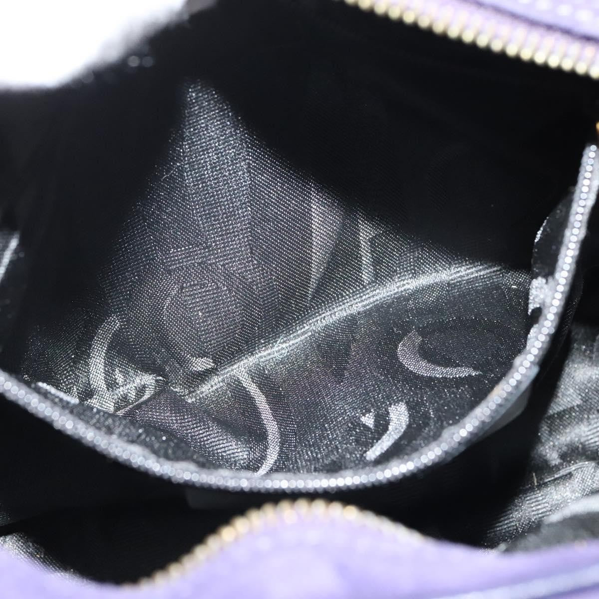 Salvatore Ferragamo Gancini Suede, Purple, Suede, Shoulder Bag